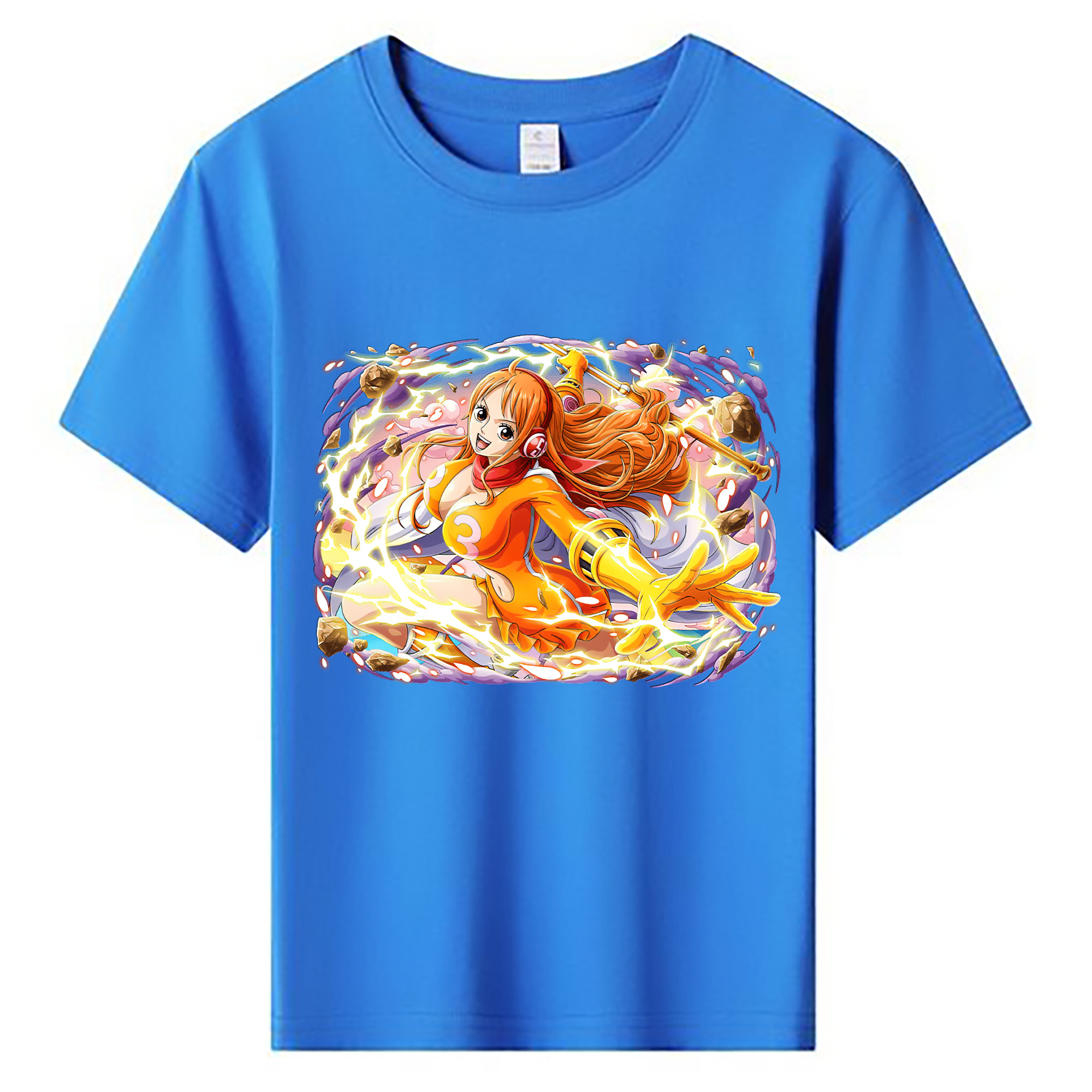 （画像用） ワンピース ナミ ONE PIECE Nami 綿100％キッズTシャツ（フロントプリント）